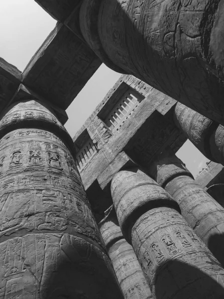 Chrámový Komplex Karnak Obecně Známý Jako Karnak Zahrnuje Rozsáhlou Směsici — Stock fotografie