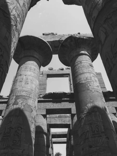 Complejo Templos Karnak Comúnmente Conocido Como Karnak Comprende Una Vasta — Foto de Stock