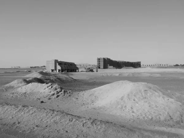 Nowoczesny Budynek Pustyni Egipt — Zdjęcie stockowe