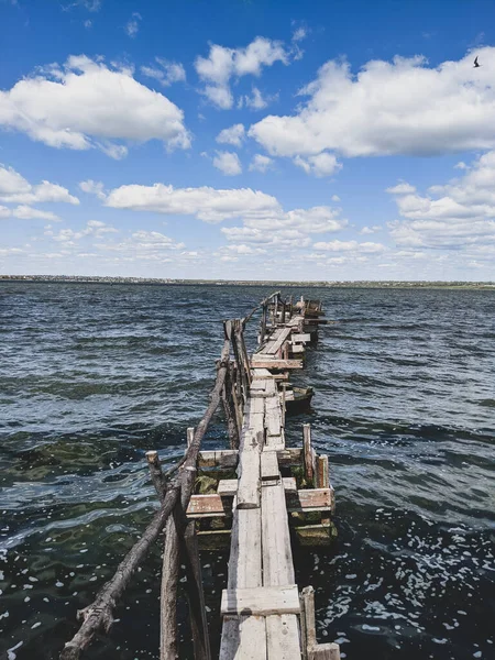 Régi Móló Strandon — Stock Fotó