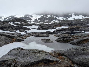 Görkemli Rocky Dağları uçsuz bucaksız, gri ve genellikle sisli bir gökyüzünün altında dururdu.
