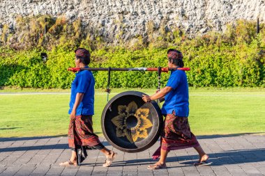 GWK, Bali / Endonezya - 10 / 30 / 2018 GWK Garuda Wisnu Kencana Kültür Parkı 'ndaki Bali geçit töreni.