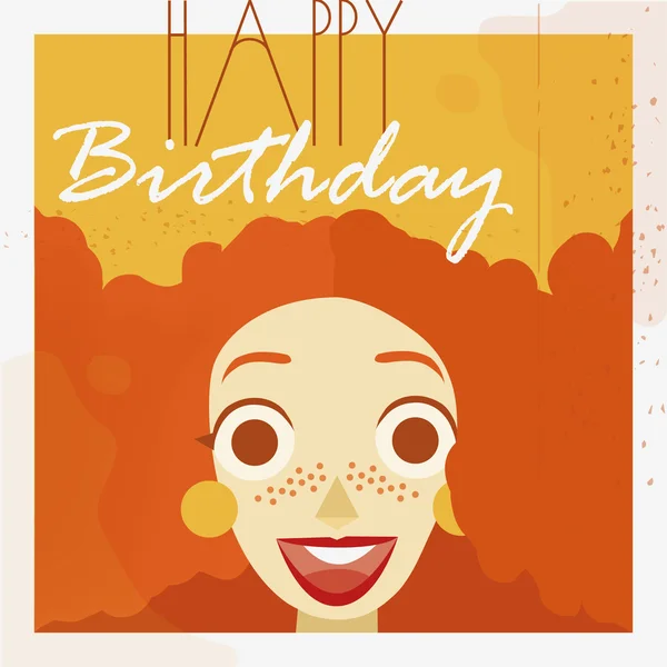 Tarjeta de cumpleaños feliz — Vector de stock