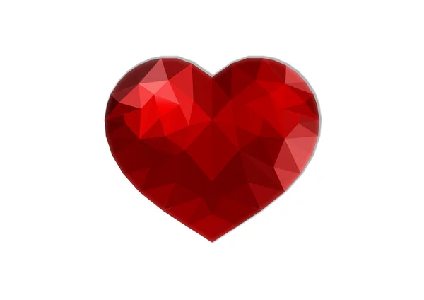 Abstraction with polygonal heart — Stock Photo, Image