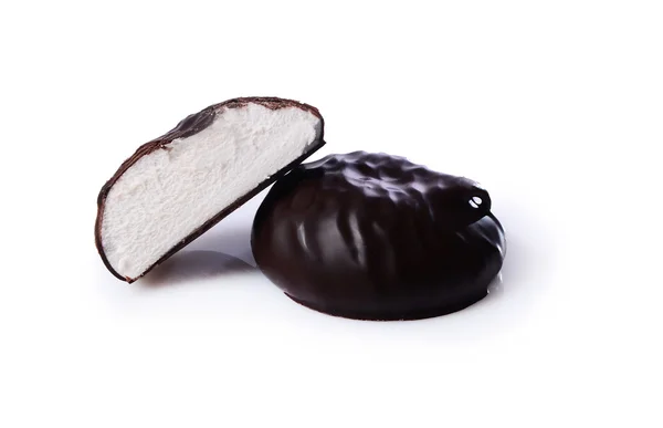 Malvaviscos en chocolate — Foto de Stock