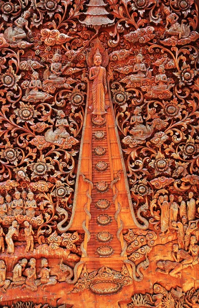Buda de madera tallada hermosa —  Fotos de Stock