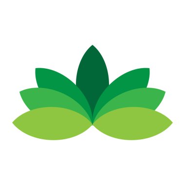 yeşil nilüfer çiçeği simgesi logosu