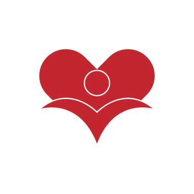 Aşk ve insan sembollerinin vektör çizimi, logolar ve insanlarda birbirini sevmenin simgeleri için uygundur.