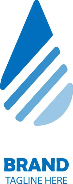 Ilustrasi Jatuh Logo Air Dan Ikon - Stok Vektor