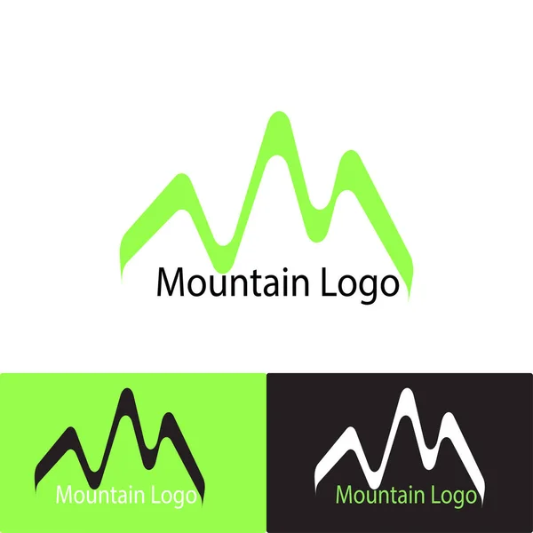 Illustration Simple Logo Montagne Vert Noir Jaune Sont Parfaits Pour — Image vectorielle