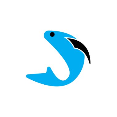 Basit balık simgesi logosu