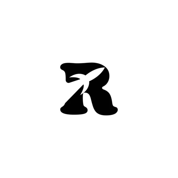 Векторна Ілюстрація Ракети Букві Відмінно Підходить Логотипів Піктограм Швидкості — стоковий вектор