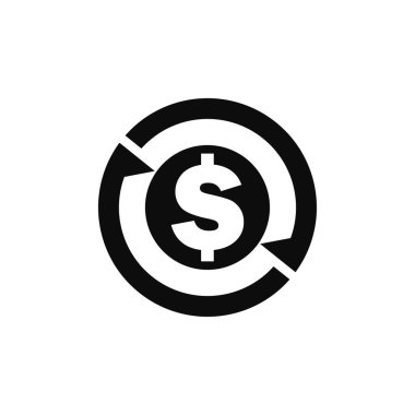 para tirajı simgesi vektör düz soyut tasarım