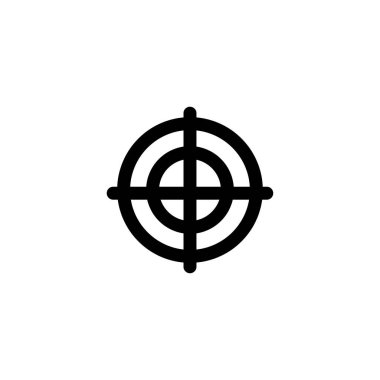 yuvarlak hedef ikon vektör konsepti düz soyut tasarım
