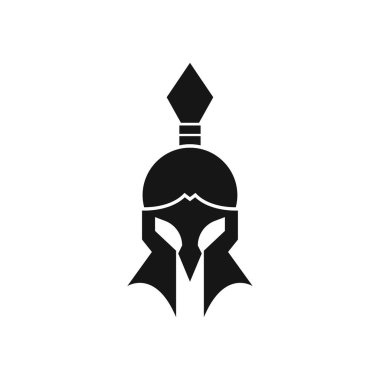 Arap Spartalı savaş kaskı, logo simgeleri, oyun savaşları, muharebeler, bilgisayar oyunları, internet oyunları konsepti düz soyut tasarım