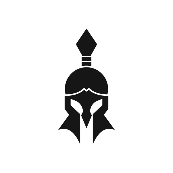 Arabico Spartano Casco Guerra Grande Icone Logo Guerre Gioco Battaglie — Vettoriale Stock