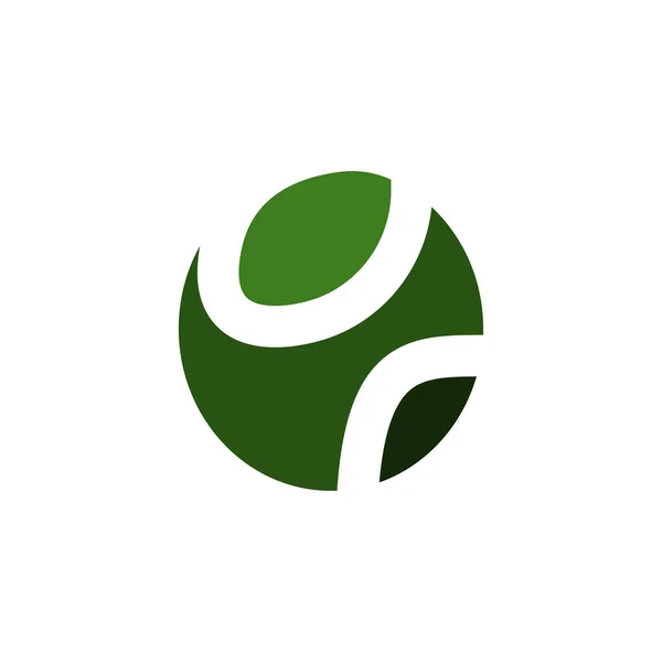 Rotonda Icona Logo Campo Verde Gioco Del Golf Gioco All — Vettoriale Stock