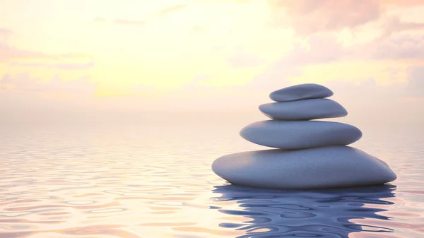 4 Japanese Zen Stones — Stock Photo, Image