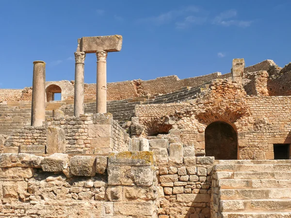 Dougga, rovine romane. Patrimonio mondiale dell'Unesco in Tunisia . — Foto Stock