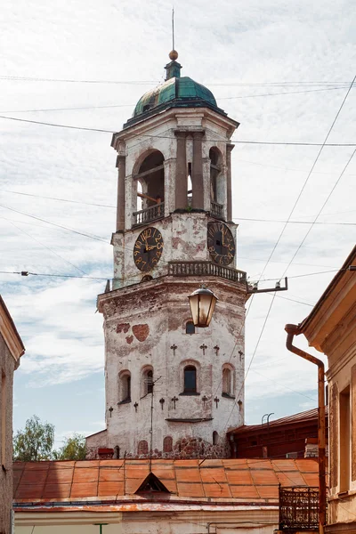 Старая башня с часами, Выборг, Россия . — стоковое фото