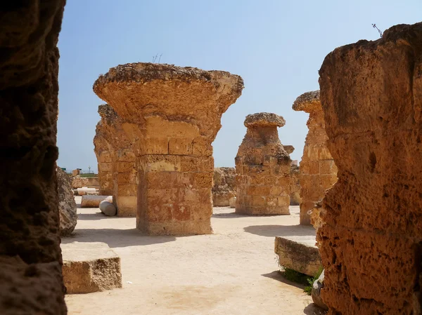 Carthago (Carthage) romjai az ókori karthágóiak civilizáció fővárosa. UNESCO Világörökség része. Tunis, Tunézia. — Stock Fotó