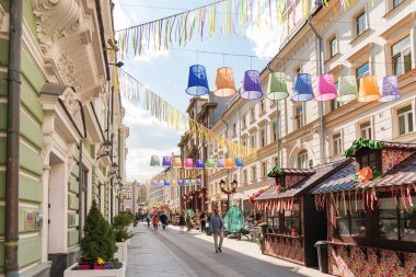 Moskova, Rusya - 30 Nisan 2016. Sokak Festivali 