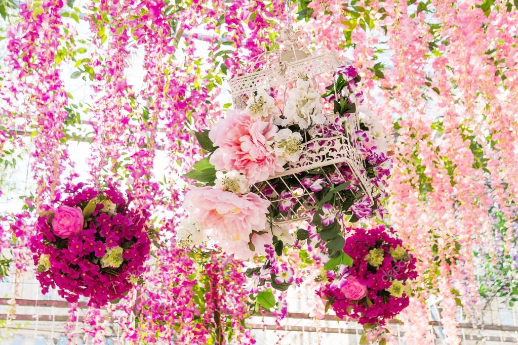 Street festival "Moscow Spring" in historical center of Moscow city, Russia.  Flower decoration of colorful easter fair. — Stock Photo © aksenovko  #108827884