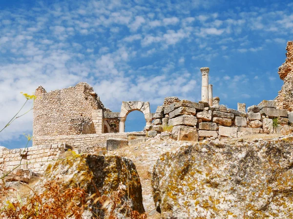 Dougga, ρωμαϊκά ερείπια. Μνημείο παγκόσμιας πολιτιστικής κληρονομιάς στην Τυνησία. — Φωτογραφία Αρχείου