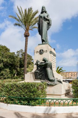 FLORIANA, MALTA 20 Şubat 2010. Maltalı heykeltıraş Antonio Sciortino 'nun Kral İsa heykeli.. 