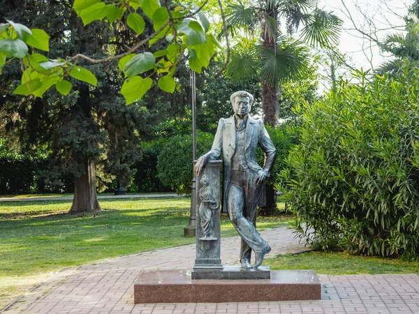 Sochi Ρωσία Μαΐου 2021 Άγαλμα Του Διάσημου Ρώσου Ποιητή Pushkin — Φωτογραφία Αρχείου