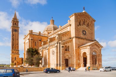 Ta' Pinu Church in village Gharb, Gozo island, Malta. The famous Madonna church is dedicated to the Blessed Virgin of Ta' Pinu. clipart