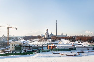 İkinci Dünya Savaşı 1941-1945 anısına adanmış Moskova'da zafer Parkı. 