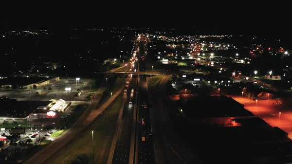 Вид Сверху Ночной Город — стоковое фото