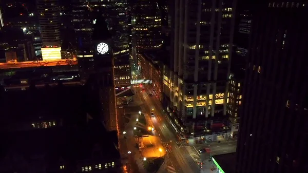 Night City Clock Tower View — Stock Photo, Image