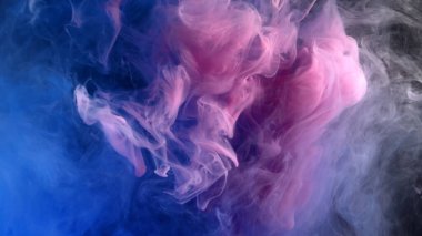 Soyutlama. Renkli dumanlar tütüyor