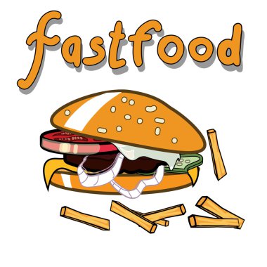 Lezzetli Burger izole vektör