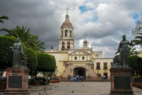 Temple Convent Santa Cruz Religious Building Located Santiago Queretaro Mexico — Zdjęcie stockowe