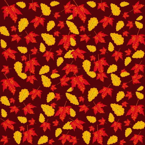 Höstmönster Med Löv Och Lönn För Textil — Stockfoto