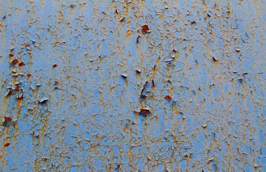 Paslı demir duvar kırık boya