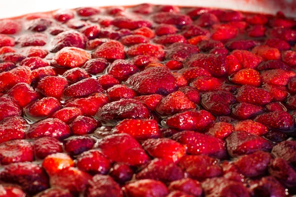 Fond de confiture de fraises rouges maison — Photo