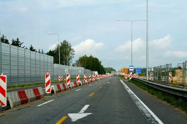 Litauen - 31 juli 2016: vägarbeten på sträckan för Litauen — Stockfoto