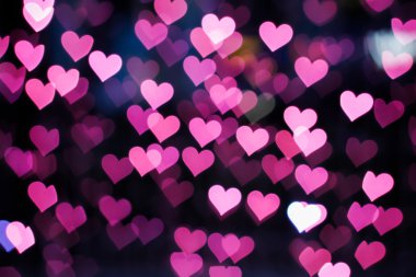 Pembe kalpler ışıklar bokeh arka plan bulanıklık