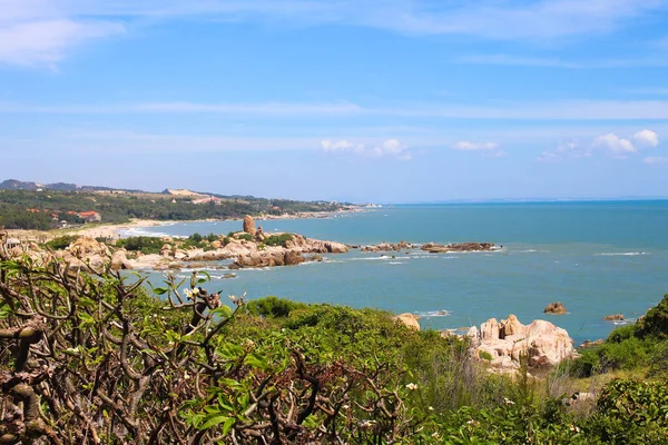 Vista Para Costa Região Mar Binh Thuan Vietname — Fotografia de Stock