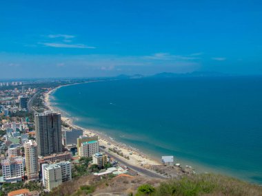 Vung Tau şehri ve kıyıları, Vietnam. Vung Tau, Güney Vietnam 'da ünlü bir turizm kentidir.
