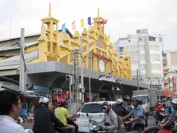 Chi Minh Vietnam Febrero 2017 Vista Exterior Del Mercado Tan — Foto de Stock