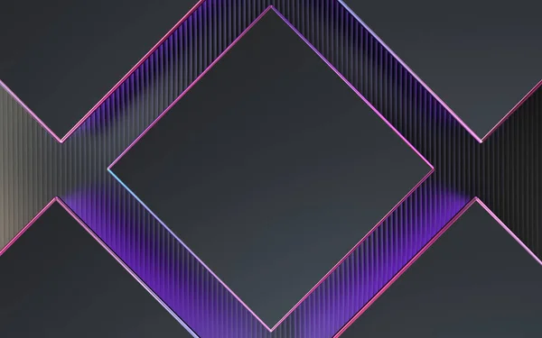 Forma Quadrada Roxo Escuro Abstrato Padrão Fundo Geométrico Renderização — Fotografia de Stock