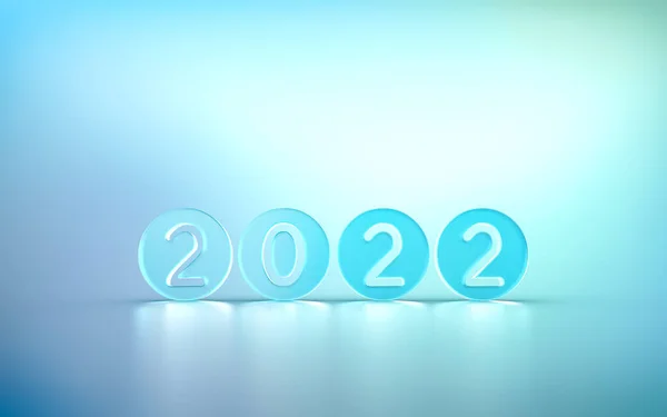 Wish You Happy New Year 2022 Rendering Premium Background — Stock Photo, Image