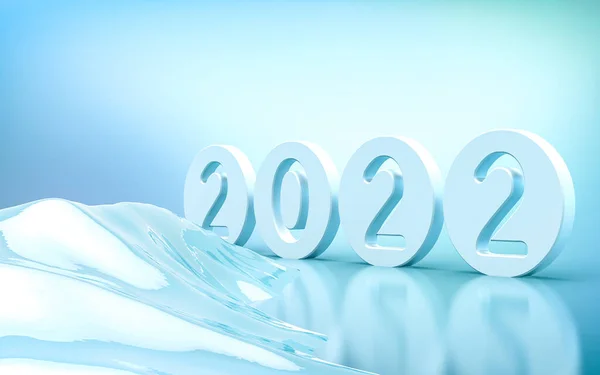 Doresc Nou Fericit 2022 Redare Fundal Premium — Fotografie, imagine de stoc