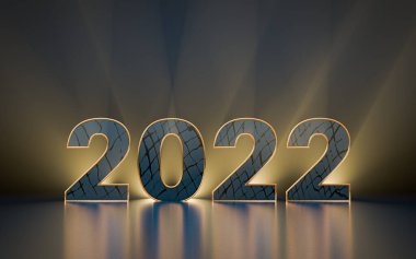 Mutlu yıllar 2022 Premium Duvar Kağıdı 3D Sosyal afiş ve poster hazırlama
