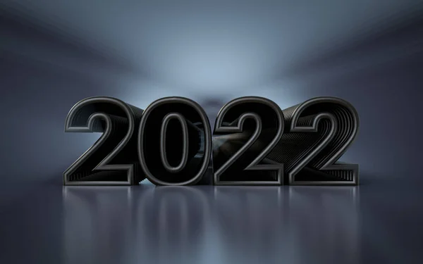 Щасливий Новий Рік 2022 Преміум Шпалери Візуалізація Фону Соціального Банера — стокове фото